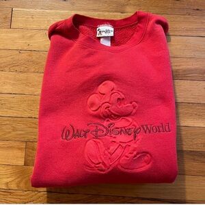 Vintage Cherry Red Disney Pullover